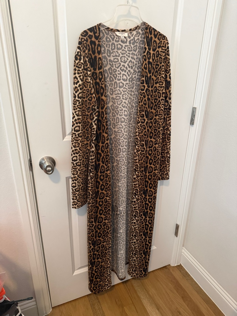 Umgee Leopard Print Open Front Cardigan - Brown & Black - Picture 4 of 8